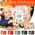 15 Pieces Thanksgiving Wooden Rubber Stamps and Craft Ink Pads Wooden Rubber Stamp for Scrapbooking and DIY Craft Card Stamps Pads for Kids Stamps...