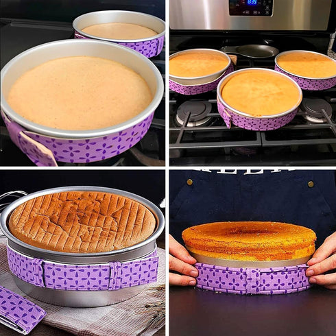 2 Pieces Cake Strips for Even Baking, 37 inches Reusable Cake Baking Belt Cake Accessories for Baking Prevent Cake Deformation...