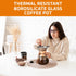 Bruntmor Pour Over Coffee Maker Dripper - Coffee Pot with Double-Layer Stainless Steel Coffee Filter - Portable Coffee Maker - Heat-Resistant Glas...
