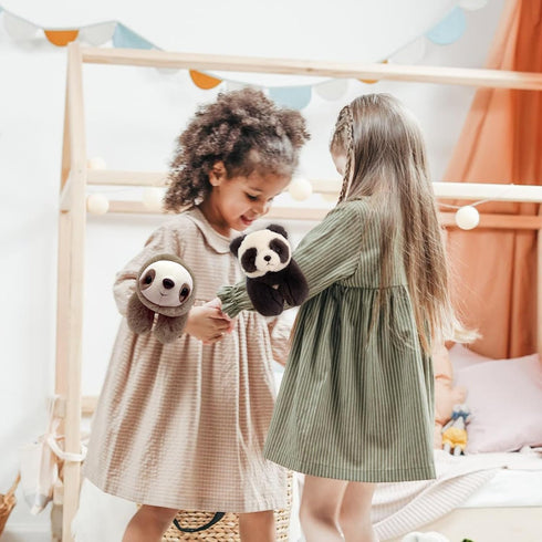 Panda Hug Animal Slap Bracelet for Party Favors - 9-Inch Stuffed Animals Huggers Slap Bracelets Plush Toy - Christmas Birthday Party Surprise...