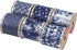 AIMUDI Navy Blue Christmas Ribbon Wired 2.5" Navy Christmas Tree Ribbon 6 Rolls 36 Yards Blue Ribbon for Christmas Tree Garland Blue Silver Wired ...
