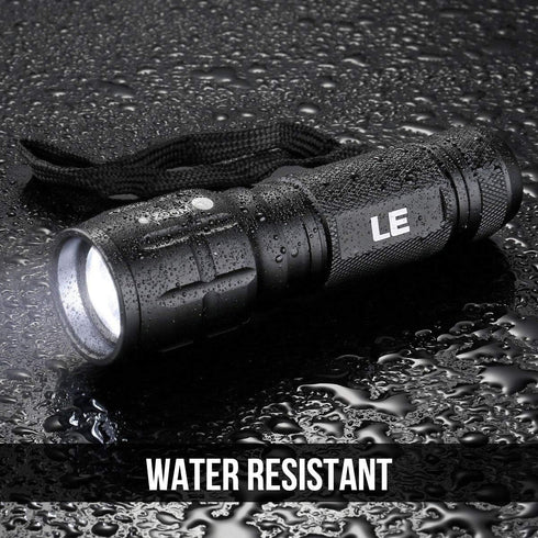 Lighting EVER LED Flashlights High Lumens, Small Flashlight, Zoomable, Waterproof, Adjustable Brightness Flash Light for Outdoor, Emergency, AAA B...