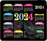 Calendar Mouse Pad 2024 Bulk 10.3"X8.3", XL Mouse Pad Calendar with Holidays, Mouse Pad Calendar 2024 Non-Slip Rubber Base, Home Office Desk Decor...