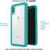 Speck Products Presidio V-Grip iPhone Xs Max Case, Clear/Caribbean Blue...