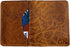 Handmade Leather Wallet for Men with Front Pocket Credit Card Holder with Unique Pattern - Slim Minimalist Wallet for Men - Small Card Case - Gift...