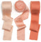 CT CRAFT LLC Frayed Satin Silk Ribbon 1.5" x 10 Yards x 3 Rolls Coral Dusty Coral Terracotta for Christmas Home Decor Gift Wrapping DIY Crafts Wed...