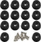 30 PCS Cutting Board Rubber feet (0.59” x 0.31”) with 304 Stainless Steel Screw and Washer, Non Slip Round Rubber Feet pad for Furniture, Electron...