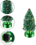 Varmax Mini Christmas Tree with Lights Prelit Christmas Tree Tabletop Tree Bottle Brush Trees 9.4‘’, Green...