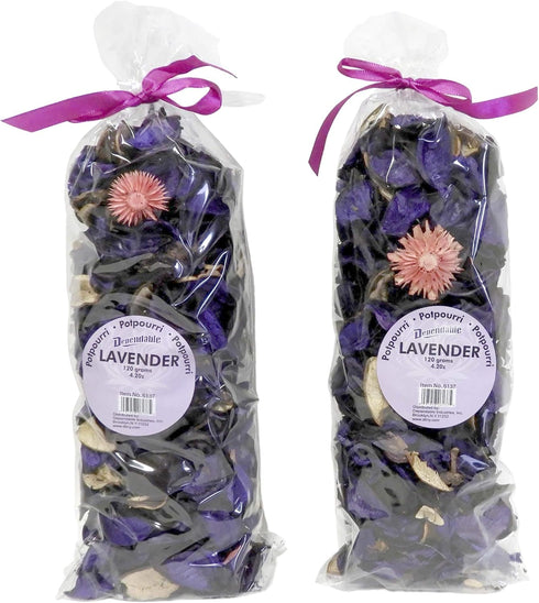 Lavender Scented Potpourri – 2 Large Bags (8.4 oz Total) – Dried Petals for Bowl or Vase Filler, Long-Lasting Fragrance for Home, Gift, or Office...