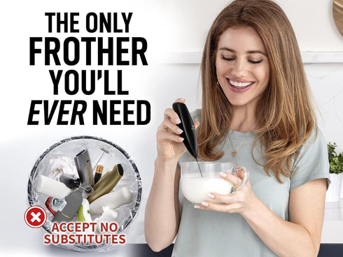 Zulay Powerful Milk Frother for Coffee with Powerful Motor - Handheld Frother Electric Whisk, Milk Foamer, Mini Mixer & Coffee Blender Frother for...
