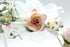 Vivivalue Pearl Flower Crown Floral Garland Headband Flower Halo Headpiece Hair Wreath Boho with Ribbon Party Wedding Festival Photos Pink...