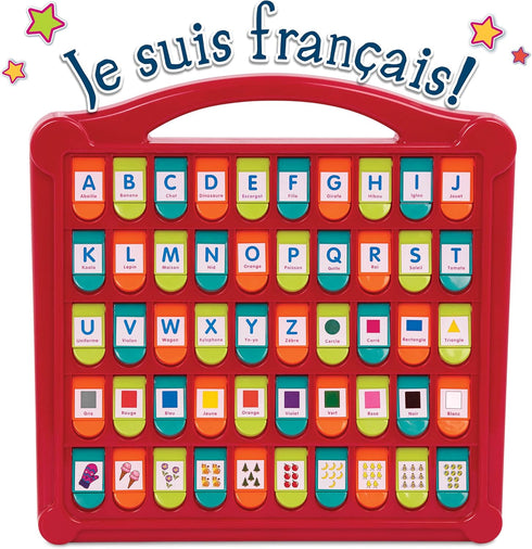 Battat – French Alphabet Toy For Learning – 50 Pop-Up Flaps – Letters, Words, Numbers, Colors, Shapes – Educational Toy For Toddlers, Kids – 3 Yea...
