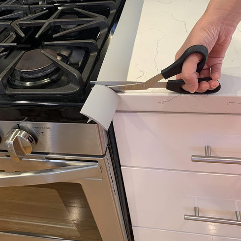 Gap Stopper® Pro - 21" Gray, Professional Grade, FDA Heavy 8.6 oz Silicone, Set of 2, Covers Gap between Stove & Countertops...