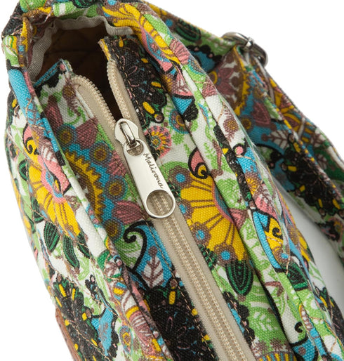 Malirona Women 's Durable Small Floral Crossbody Bag Canvas Messenger Handbag Multi Pocket Travel Satchel Purse...