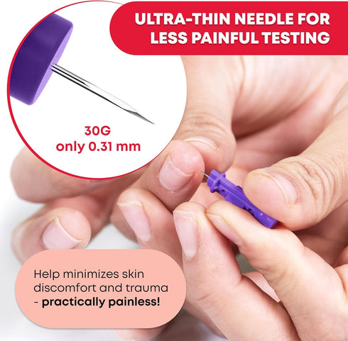 Ever Ready First Aid Sterile Twist-Cap Lancets 30G Purple - 150 Count...