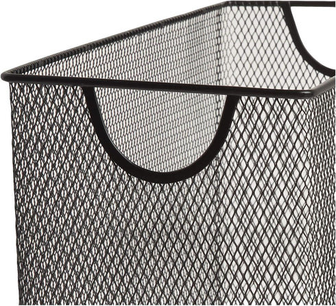 U Brands Mesh Steel Desktop Hanging File Holder, Letter Size, 12.4" x 9.53" x 5.5", Black - 457U00-06...