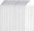 25 Piece Set Stainless Steel Straws Long 8.5 Inch Drinking Metal Straws Reusable Drinking Straws for 20 OZ (20 Bent|5 Brushes)...