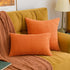MIULEE Fall Pack of 2 Orange Pillow Covers 12x20 Inch Soft Boho Striped Corduroy Throw Pillow Covers Decorative Square Cushion Cases Pillowcases f...