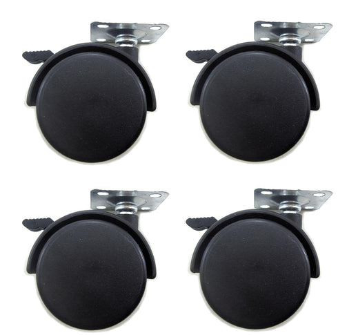 Hnfshop Set of 4 Pcs Furniture Swivel Caster/Wheel Replacement Part for Chair/Table/padestal (Dia 1.5 inches w/Brake)...