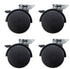 Hnfshop Set of 4 Pcs Furniture Swivel Caster/Wheel Replacement Part for Chair/Table/padestal (Dia 1.5 inches w/Brake)...