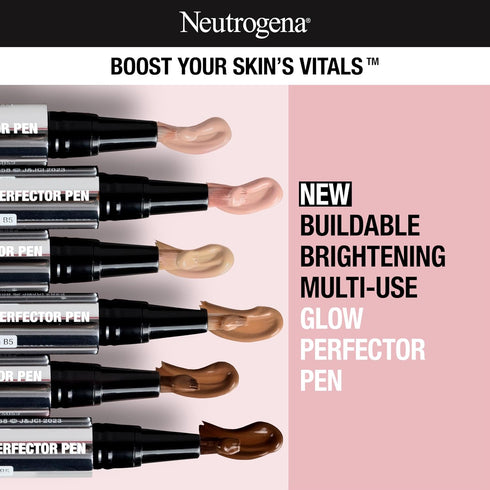 Neutrogena Healthy Skin Glow Perfector Pen, Lightweight Brightening Concealer Pen with Pro-Vitamin B5 & Vitamin E to Brighten Darkness & Dullness ...