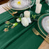 EHLDekol 10ft Chiffon Table Runners 27x120 inches Romantic Sheer Wedding Table Runner Top Table Bridal Party Decoration (Emerald Green?10ft)...