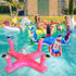 Inflatable Pool Ring Toss Games with 6 Rings, Flamingo Shark Pool Ring Toss Game Summer Pool Toys Party Games for Kids and Adults...