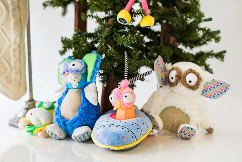 Ollie The Oddball Oddbird Plush Hanging Musical Pull Activity Toy Gender Neutral Fun Funky Cool Baby Toddler Sensory Gift...