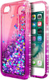 NGB Compatible for iPhone 6 6S 7 8 Case, iPhone SE 3 2022/iPhone SE 2 2020 Case with Tempered Glass Screen Protector, Ring Holder, Girls Women Kid...