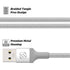 Scosche I3B4SR STRIKELINE Premium MFi Certified Lightning Charge & Sync Braided Cable for All Lightning Devices 4-ft. Silver...