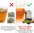 URBAN ESCAPE Tea Steeper For-Loose Tea Leaf (2 PACK-LARGE for Teapot/Kettle & SMALL for Mug/Cup 20oz) Tea Infuser Tea Diffuser Extra Fine Mesh Sta...