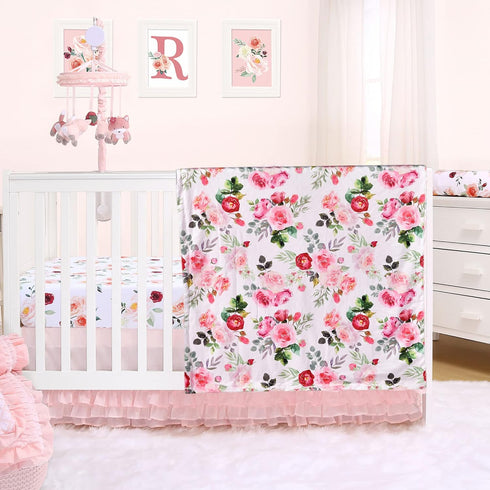 Boyoung Baby Blanket, Soft Minky Warm Blanket for Boy or Girl, Receiving with Double Layer Dotted Backing Newborns Nursery Stroller Toddlers Crib ...