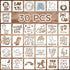 Varku 30 PCS Baby Shower Stencils PET for Onesie, Infant One-piece Deorative Kit Lovely Cartoon, Boy Girl Baby Shirt Fabric Stencils for Clothes, ...