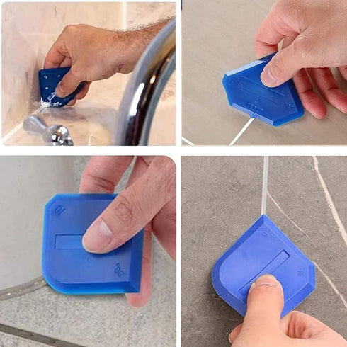 2pcs Silicone Caulking Tools Set Kit Sealant Finishing Tool Grout Scraper for Kitchen Bathroom Floor Window Sealant Sealing Sink Joint, Reuse and ...