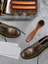 3 Pieces Horsehair Shine Shoes Brush kit Polish Dauber Applicators (F)...