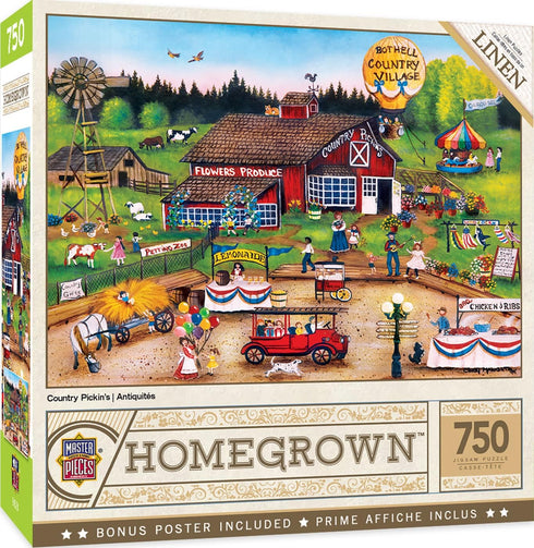 Masterpieces 750 Piece Jigsaw Puzzle for Adults and Family - Country Pickens - 18"x24"...