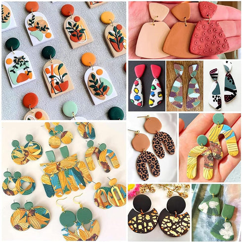 Polymer Clay Cutters 28 Pcs, Mini Flower Butterfly Leaf Clay Earring Cutters, Organic Shape Clay Cutters for Polymer Clay Jewelry...