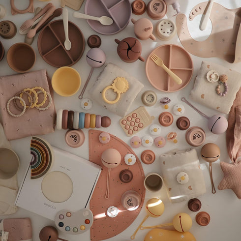 mushie Silicone Suction Plate | BPA-Free Non-Slip Design (Cloudy Mauve)...