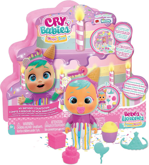 Cry Babies Magic Tears My Birthday Countdown - 7 Accessories, Exclusive Character and Confetti Surprise!...