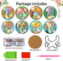 8 PCS Diamond Art Coasters-Flower Diamond Painting Coasters Kits with Holder,DIY Flowers Diamond Art Coasters Kit for Beginners Adults Art Craft S...