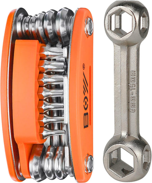 Bicycle Tool Kit, 20 in 1 Bike Multitool, Mountain Bike Repair Tool Kit With Bike Bone Wrench, Portable Bicycle Essentials Easy Road Riding Travel...