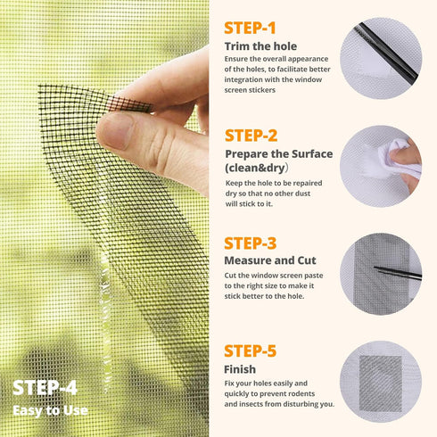 HTVRONT Window Screen Repair Tape - 2 in X 30 FT Screen Tape Mesh Repair for Screen and Screen Door Tears Holes -Strong Adhesive Fiberglass Coveri...