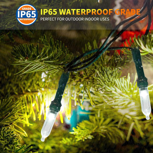 Tcamp Christmas Lights 33ft 100LED Outdoor Indoor Christmas String Lights with Remote Timer, USB or Battery Powered Waterproof 8 Modes Fairy Light...