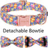 ARING PET Easter Dog Collar-Cute Easter Eggs Dog Collar with Bow, Adjustable Cotton Purple Easter Pet Collar Puppy Collars with Metal Buckle...