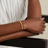 Moodear Dainty 14K Gold Stack Bracelet for Women - Trendy Bangle Cuff Figaro Satellite CZ Link Chain Bracelets Adjustable Waterproof...