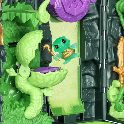 TREASURE X Lost Lands Skull Island Swamp Tower Micro Playset, 15 Levels of Adventure. Survive The Traps and Discover 2 Micro Sized Action Figures....