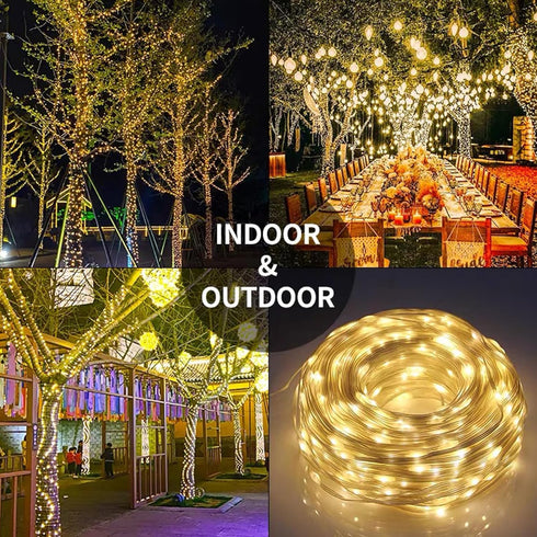 Solar Rope Light Solar Waterproof IP65 39FT 100LEDs Outdoor Rope Light?Patio Garden Solar Outdoor Lighting, Home Wedding Christmas Party Decoratio...