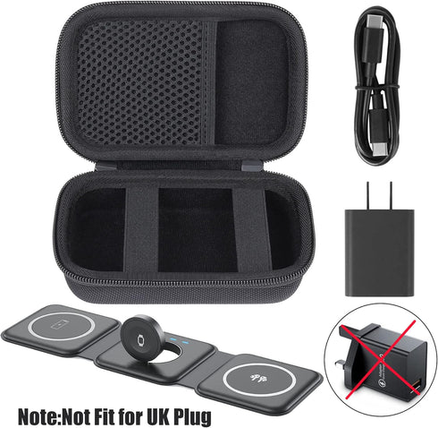 Aenllosi Hard Carrying Case Replacement for UCOMX Nano 3 in 1 Foldable Wireless Charging Station (Black,Case Only)......