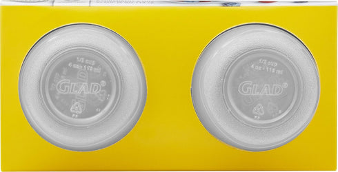 Glad GladWare Home Mini Round Food Storage Containers - Small Meal Container Holds up to 4 Ounces of Food - Lock Tight Seal, 8 Count...