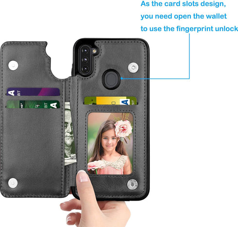 Tekcoo Galaxy A11 Case/Galaxy A11 Wallet Case, Minimalist Luxury PU Leather ID Cash Credit Card Holder Slots Magnetic Closure Kickstand Folio Flip...